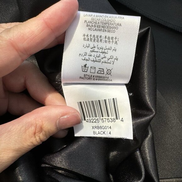 Max And Cleo By BCBG Women’s Pleated Ruffle One Shoulder Mini Dress Black Size 4 - Picture 14 of 16